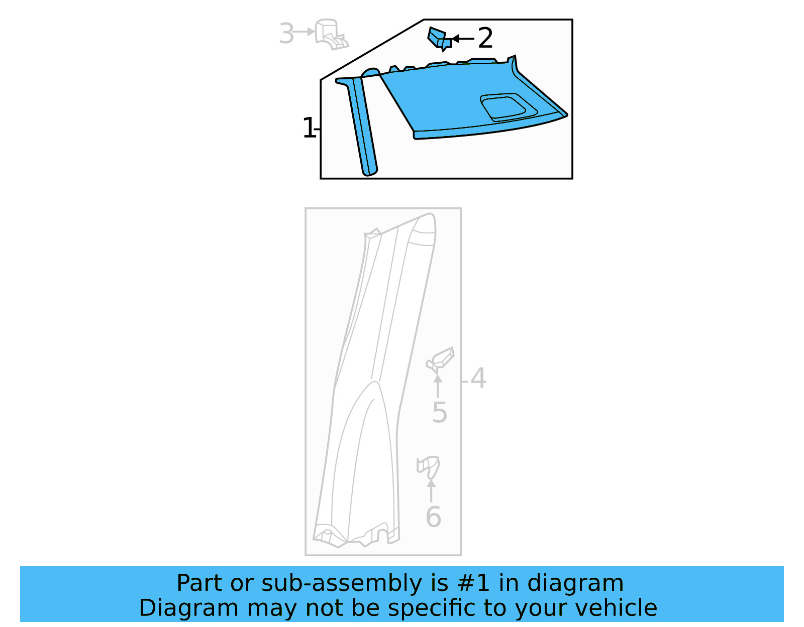 Upper Pillar Trim 3CM-867-245-82V - View 4