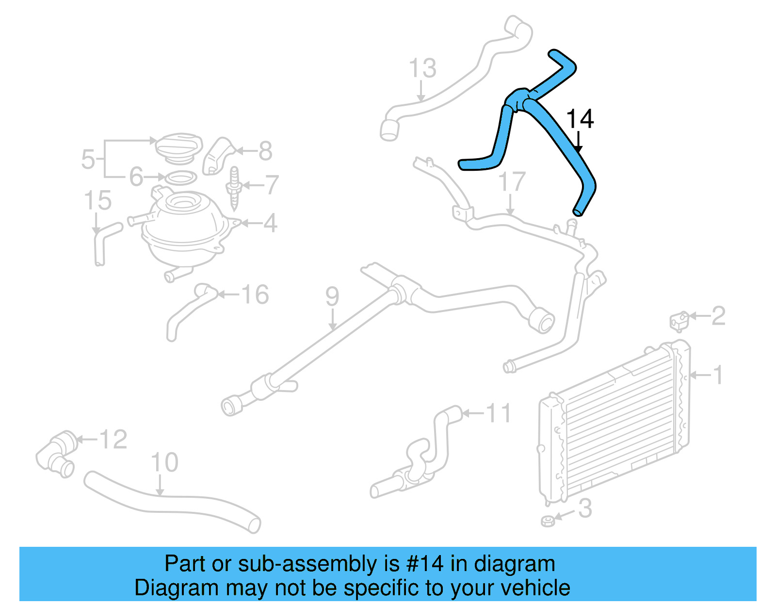 Water Hose Assembly 1H0-121-109-B - View 8