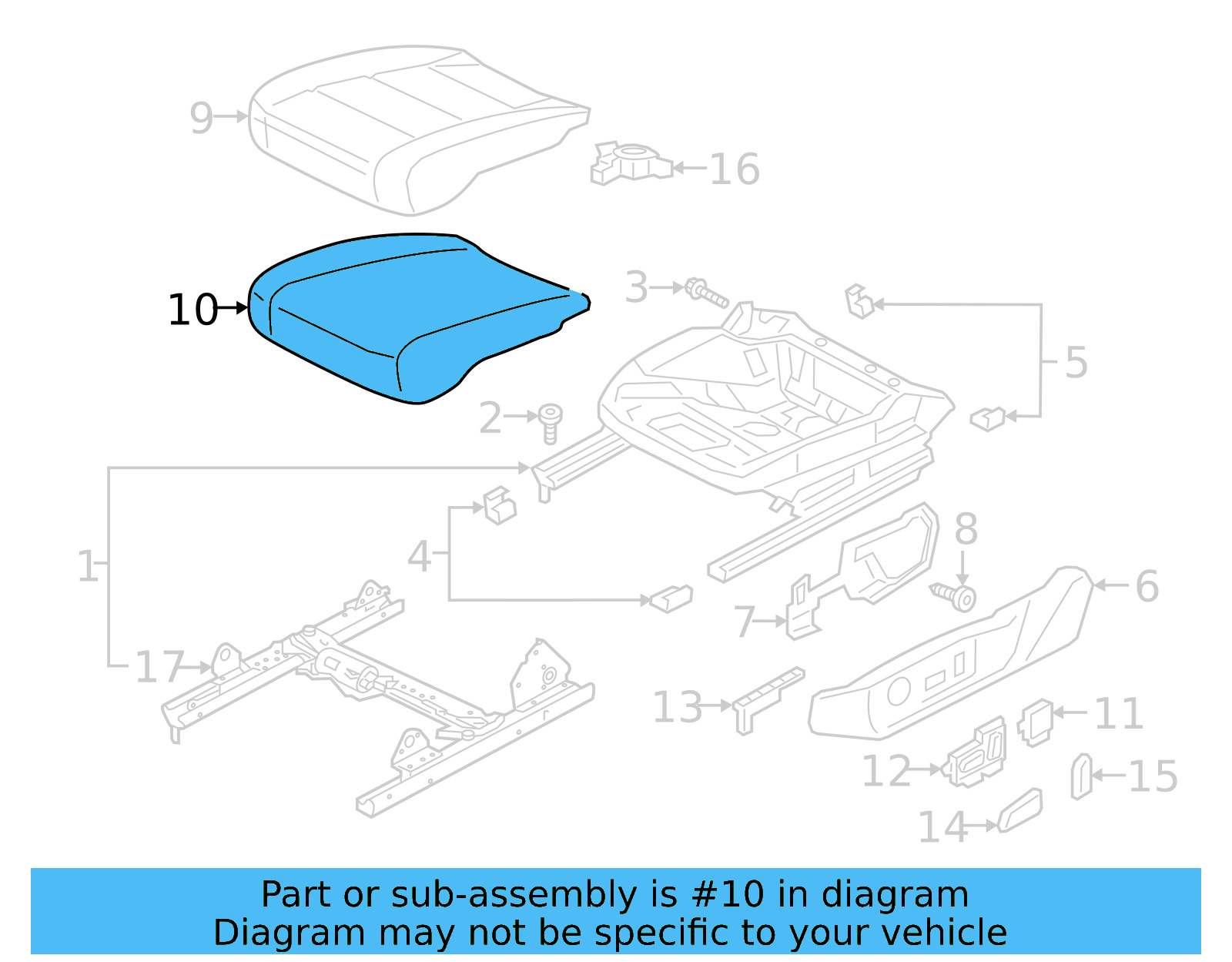 Seat Cushion Pad 3G8-881-375-K - View 7