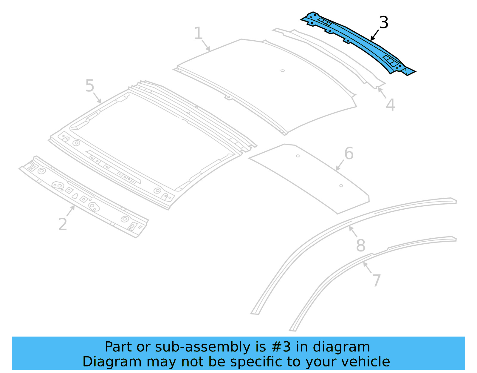 Rear Header 3G8-817-465 - View 5