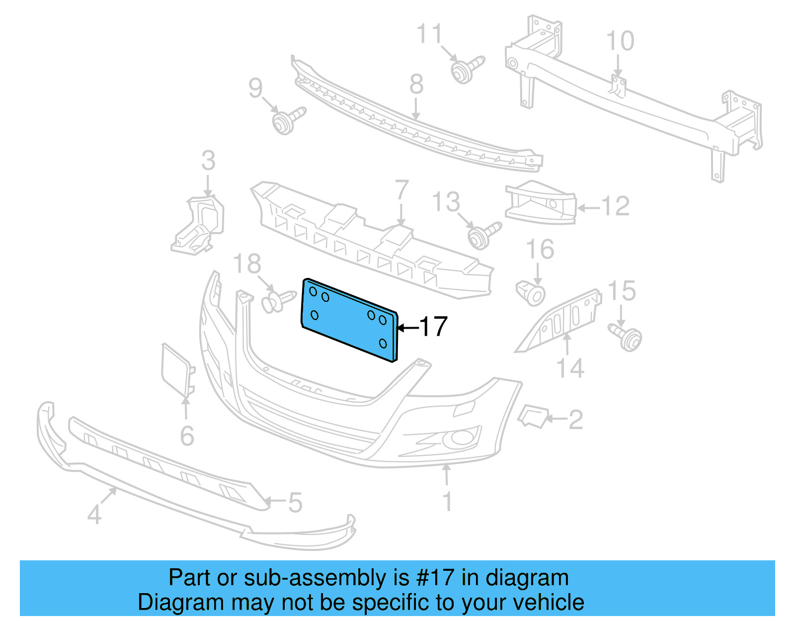 License Bracket 5N0-807-287-A-9B9 - View 5