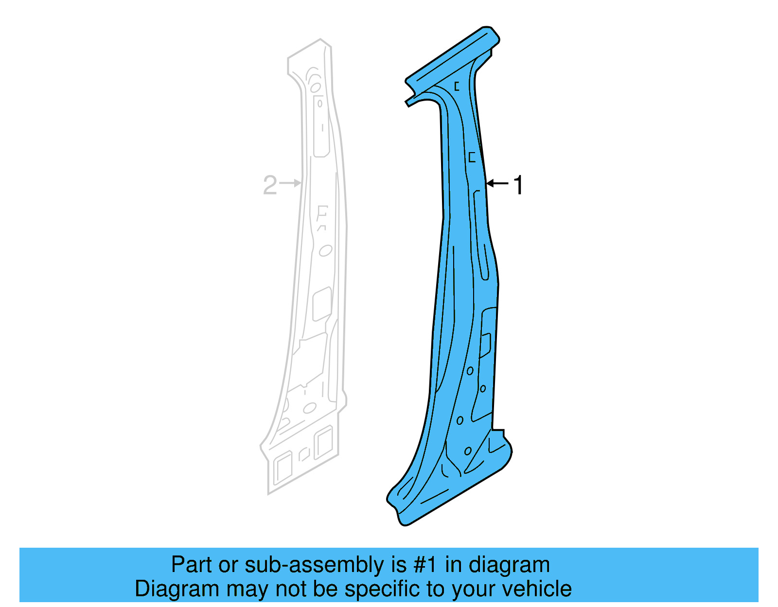 Center Pillar Reinforced 3CN-809-220-A - View 4