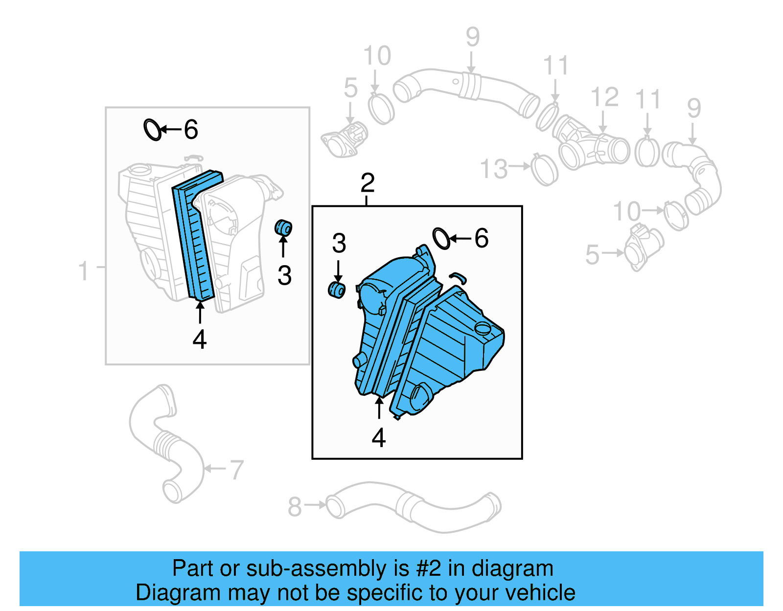 Air Cleaner Assembly 7L6-128-607-AA - View 7