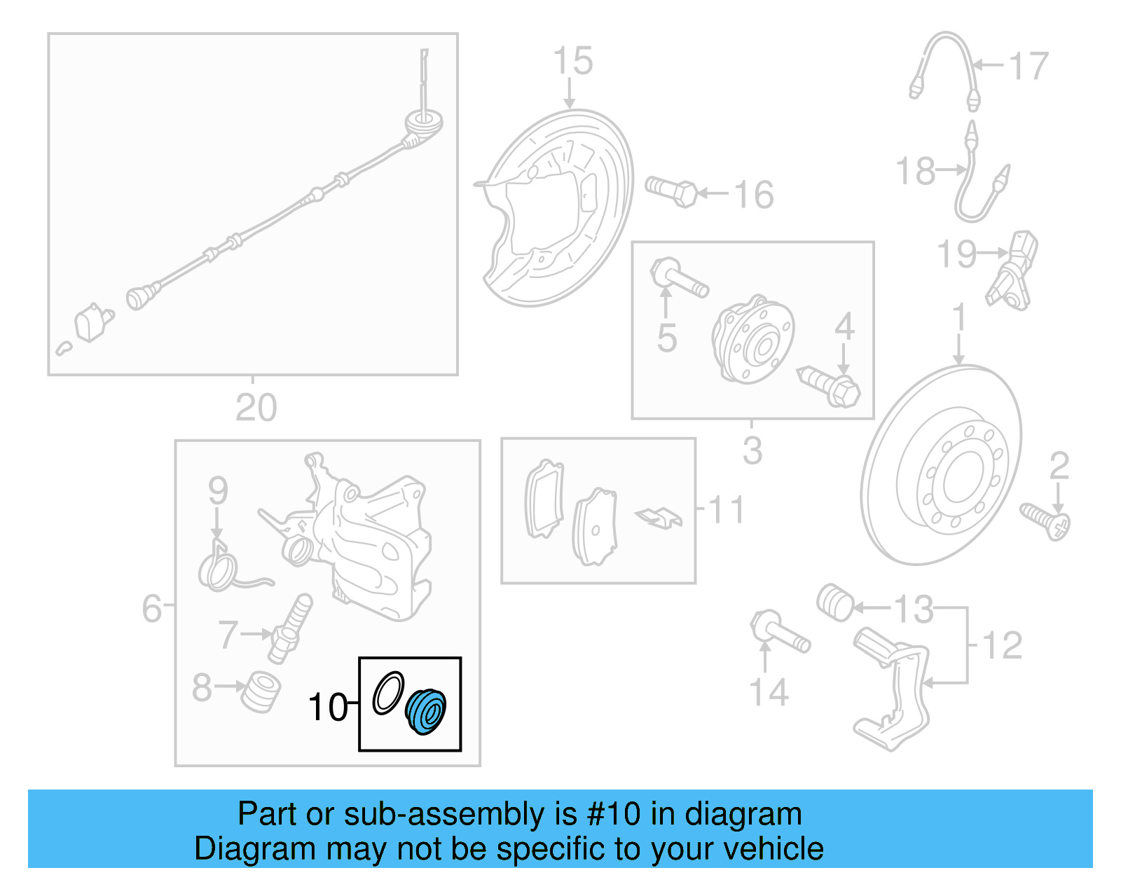 Caliper Overhaul Kit 1J0-698-671 - View 10