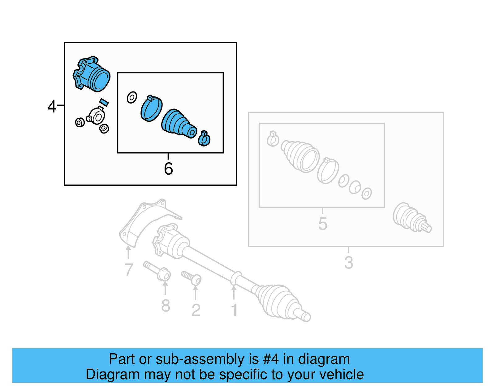 Inner Joint Assembly 1K0-498-103-Q - View 9