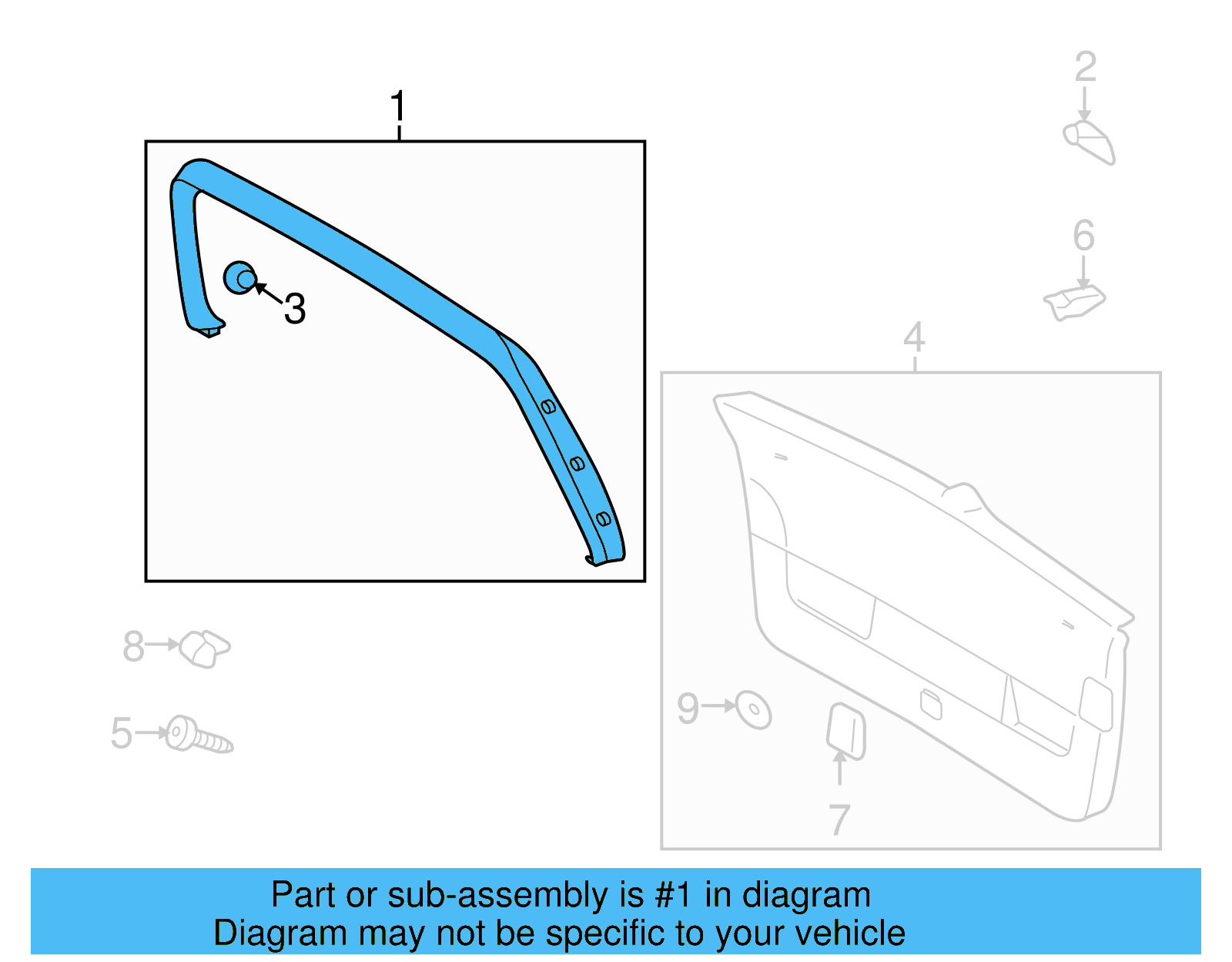 Upper Trim 5K6-867-603-82V - View 4