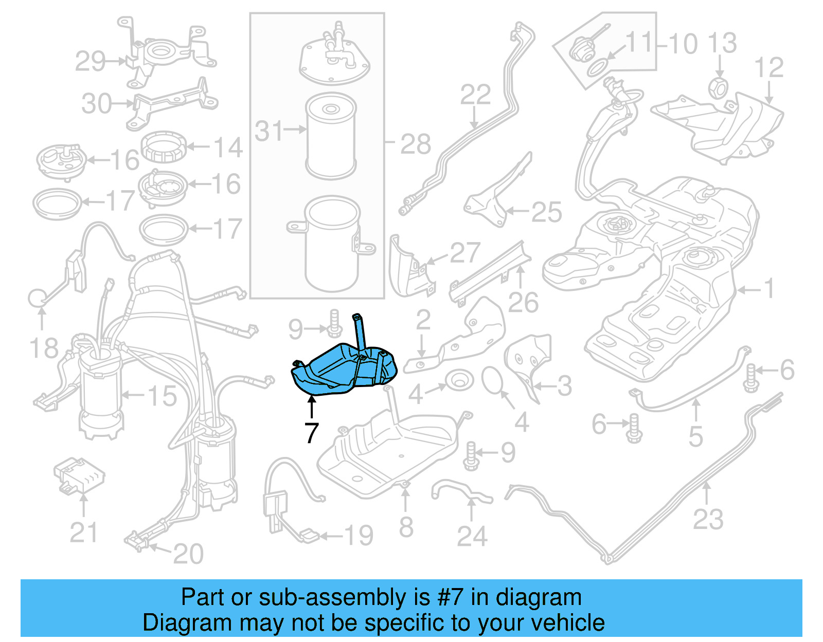 Fuel Tank Skid Plate 7L0-201-974-B - View 6