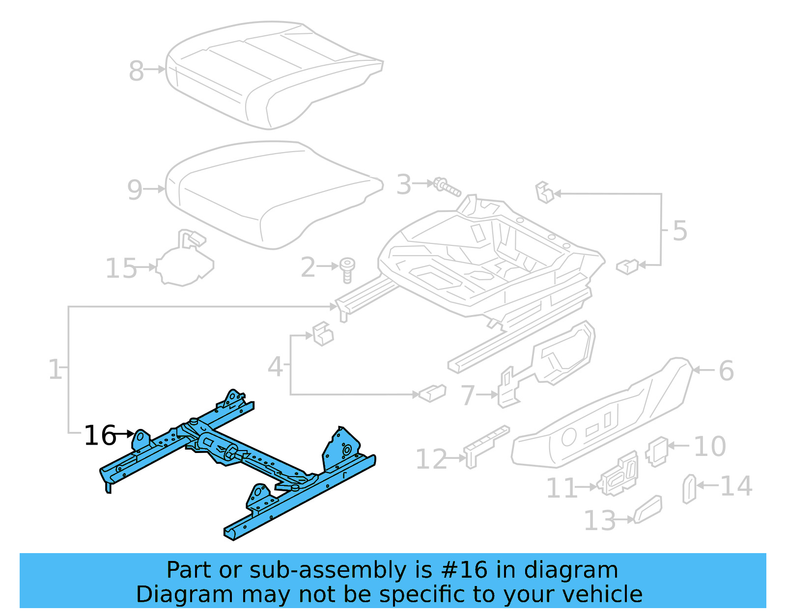 Seat Track 8S8-881-183-A - View 4