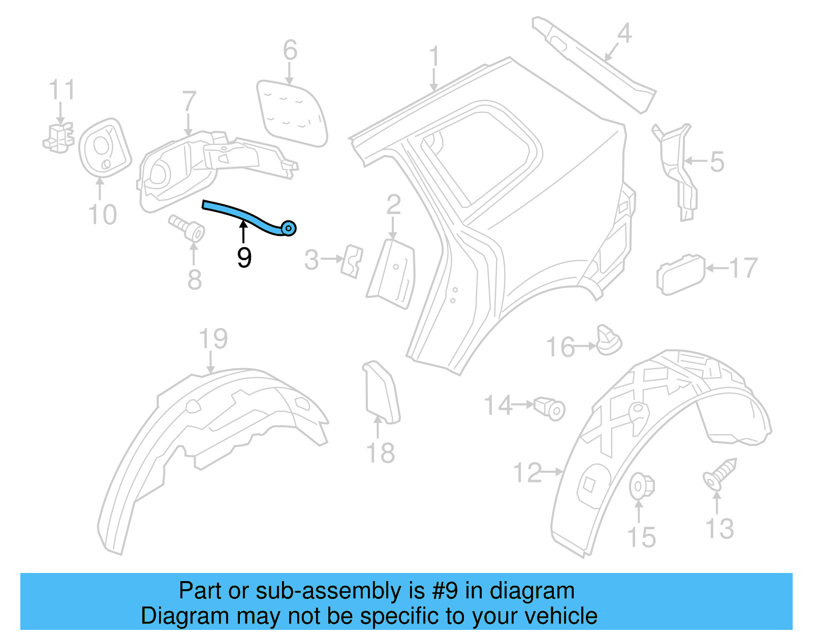 Drain Hose 7P0-809-937 - View 4