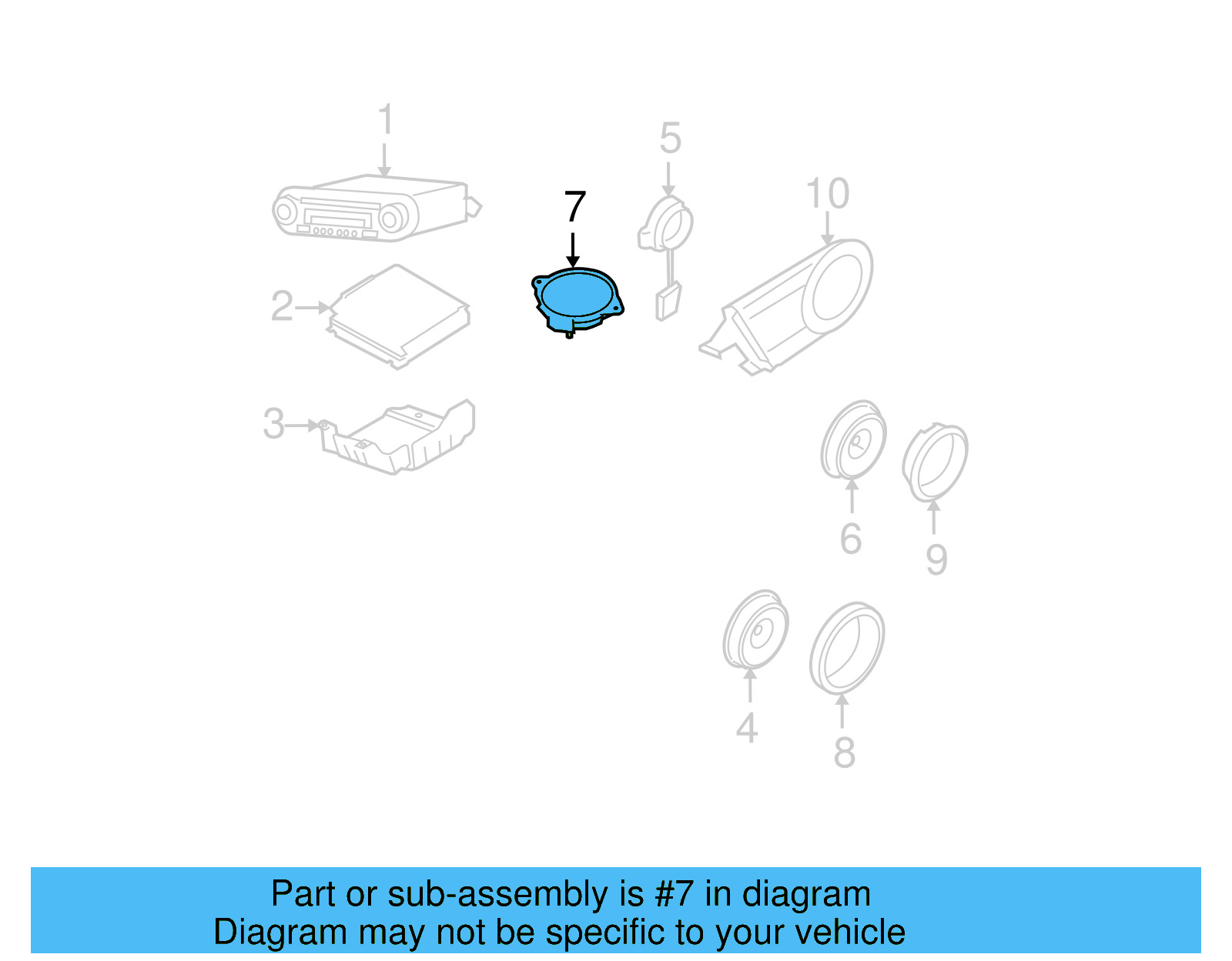 Inst Panel Speaker 1C0-035-411-D - View 19