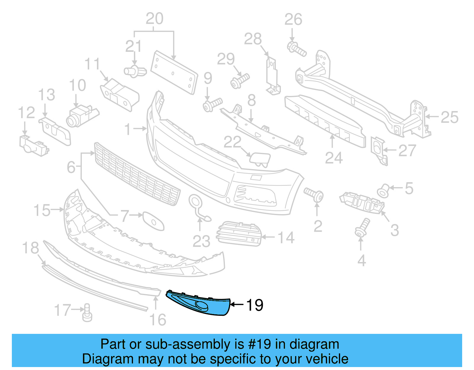 Fog Lamp Bezel 7P6-807-490-D-9B9 - View 5