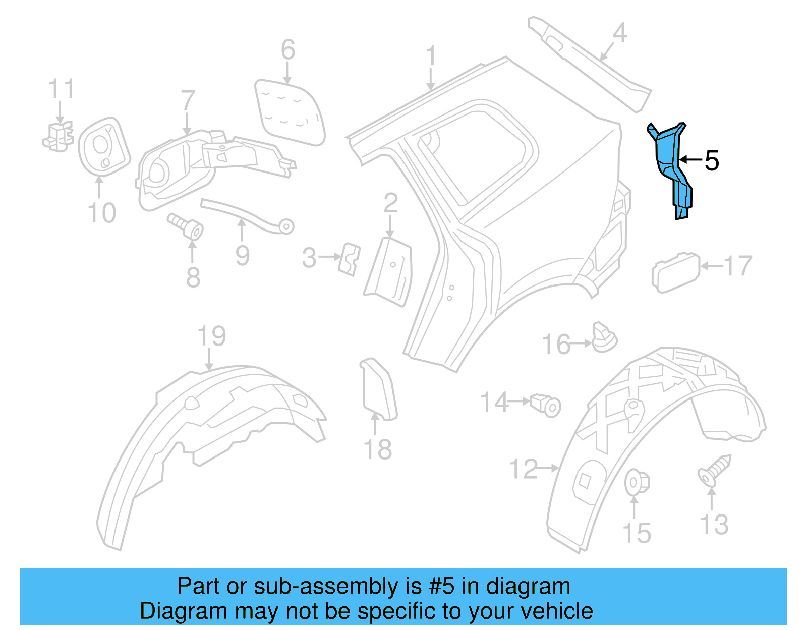 Tail Lamp Pocket 7P6-813-320-A - View 4