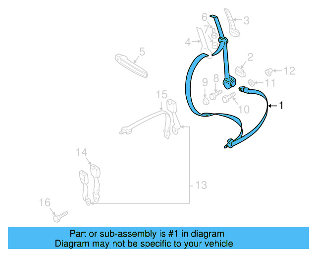 Seat Belt Assembly 703-857-815-C-01C