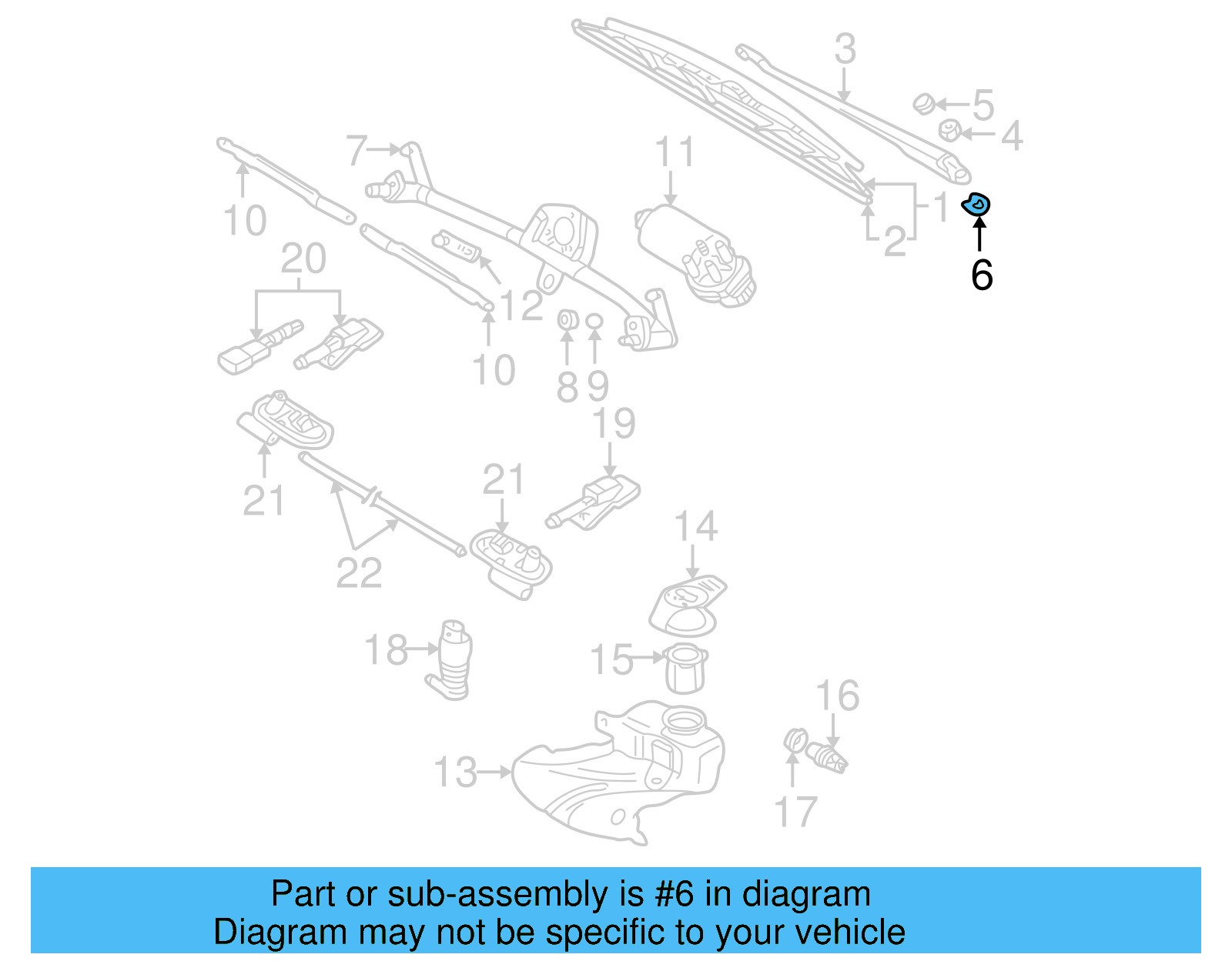 Wiper Arm Washer 3B0-955-229 - View 4