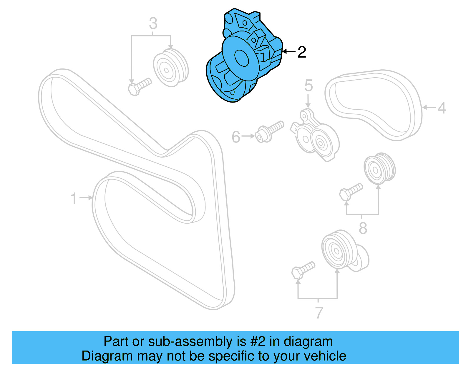 Belt Tensioner 03C-145-299-J - View 5