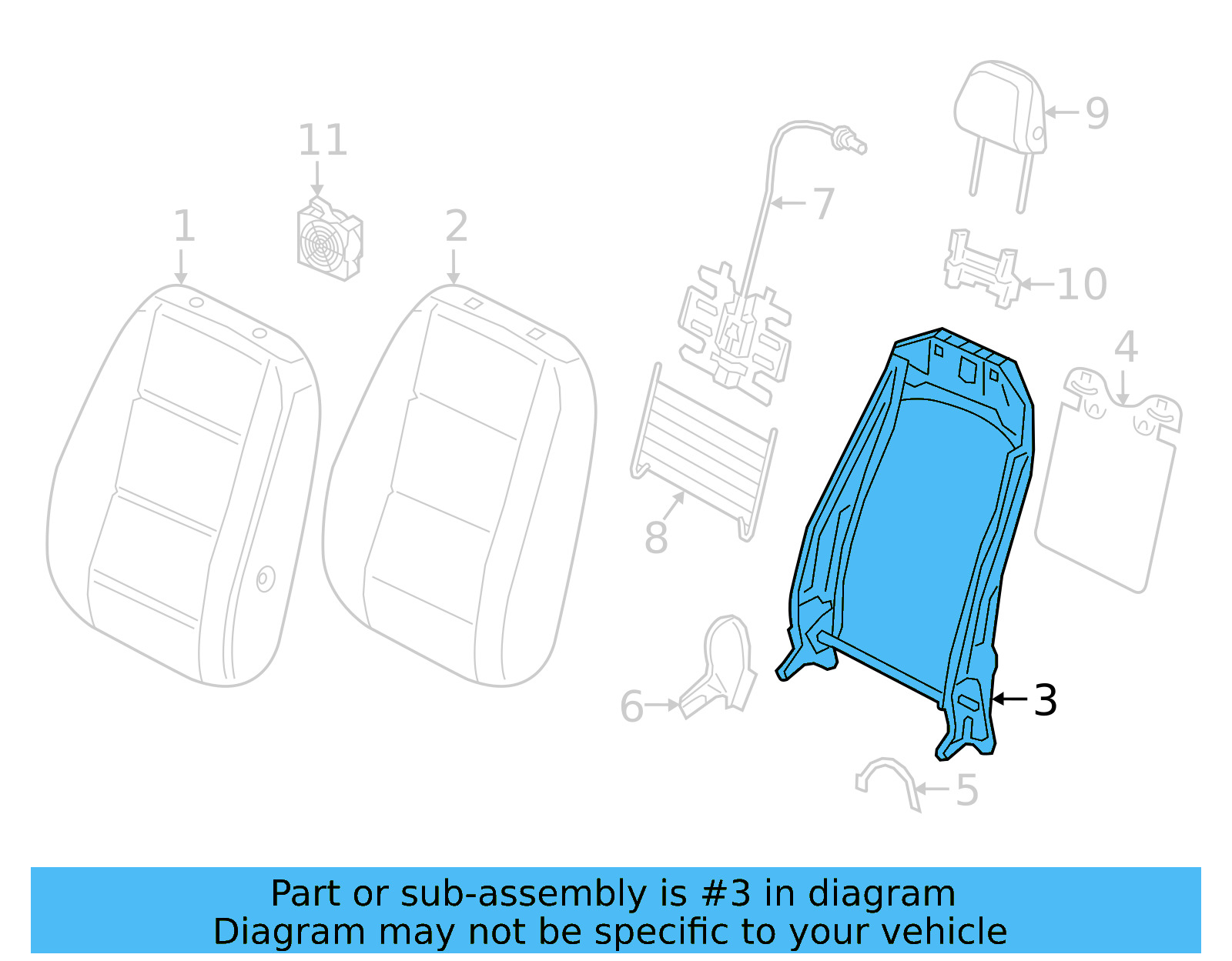 Seat Back Frame 8S7-881-515-C - View 4