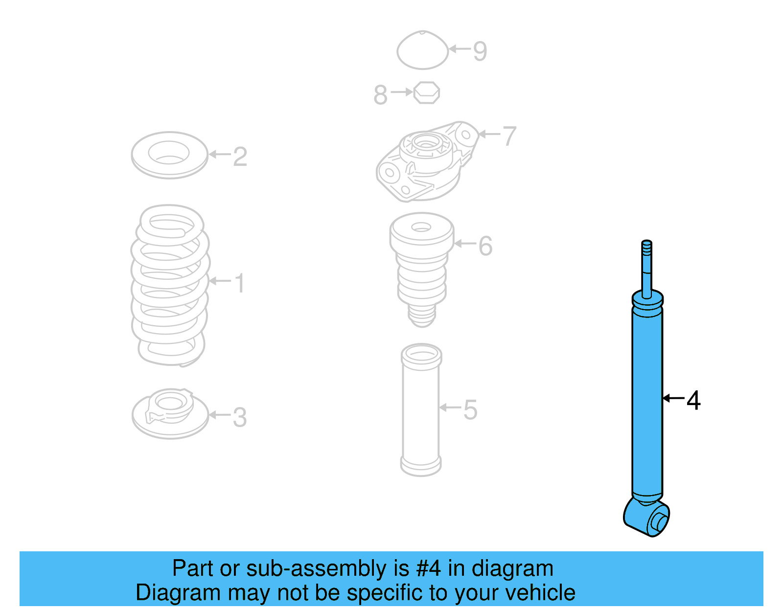 Shock Absorber 3C0-513-049-CH - View 7
