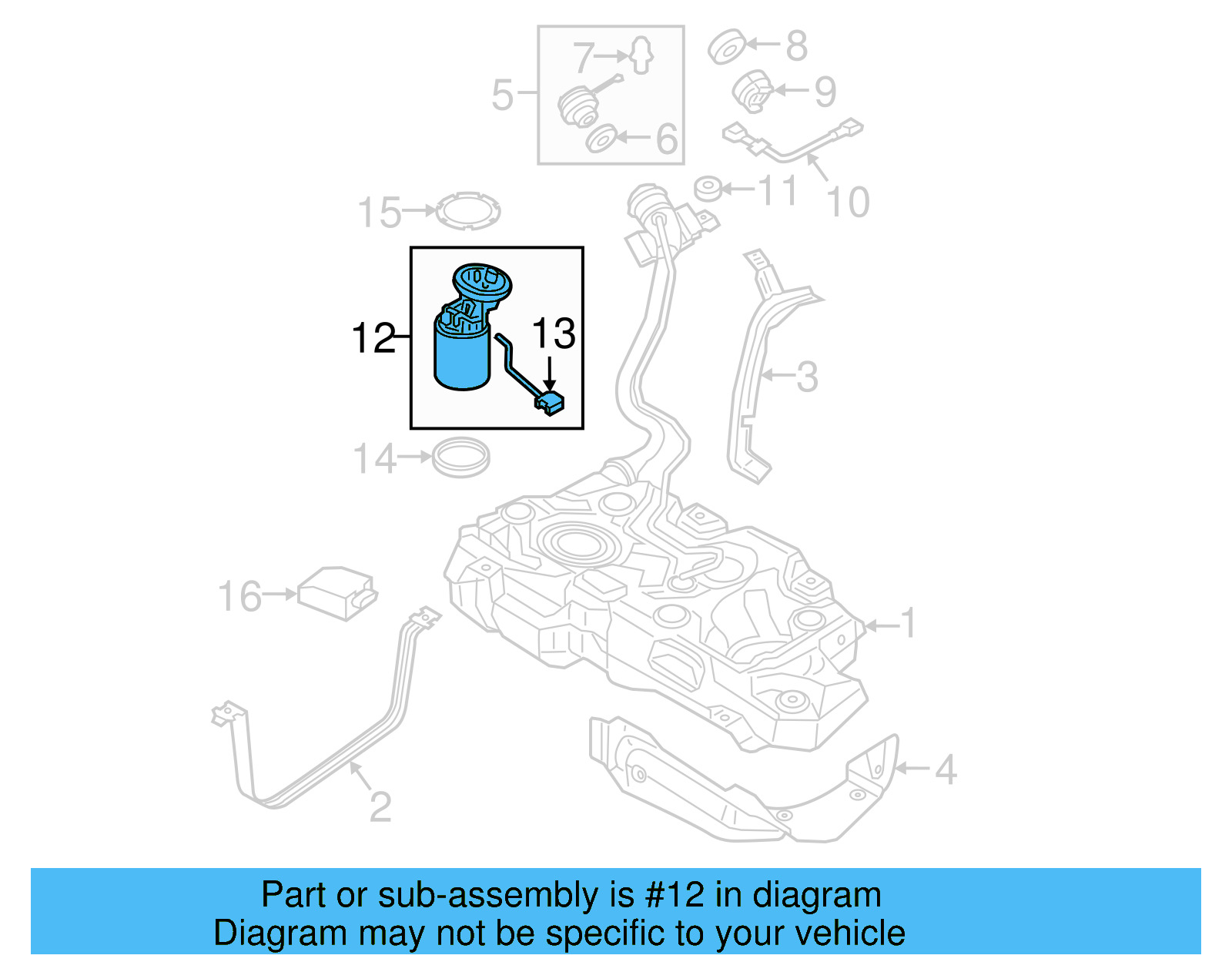 Fuel Pump Assembly 5Q0-919-050-BA - View 7