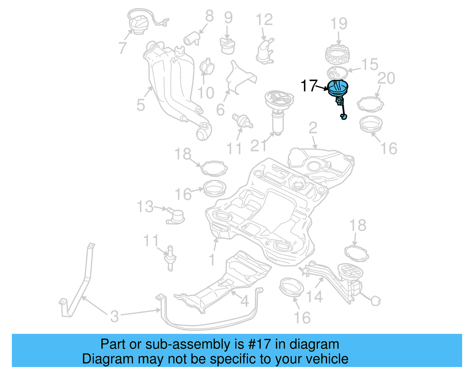 Fuel Pump Tank Seal 4B0-919-133 - View 17