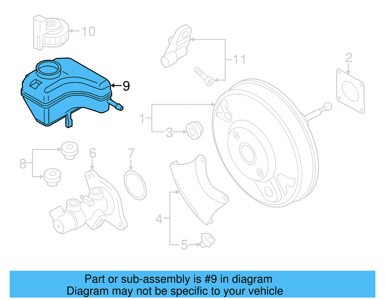 Master Cylinder Reservoir 5N0-698-137 - View 9