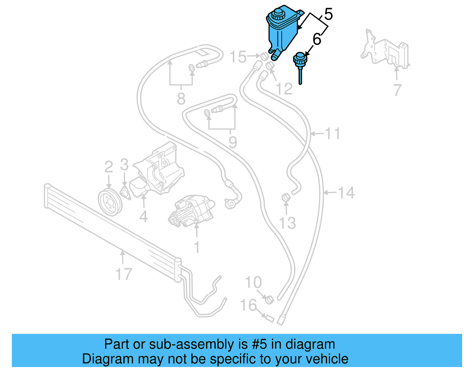 Power Steering Reservoir 7L6-422-371-F - View 13