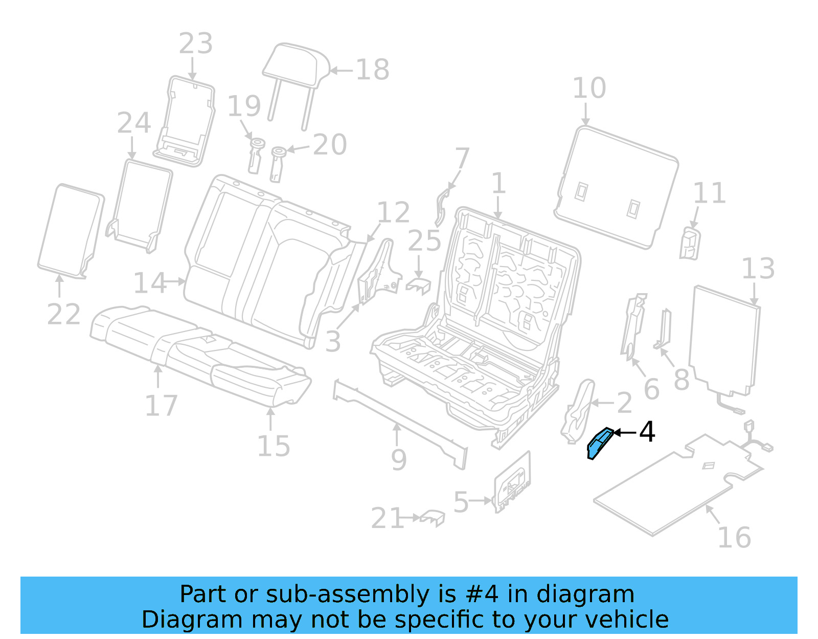 Recline Handle 3CN-885-597-82V - View 10