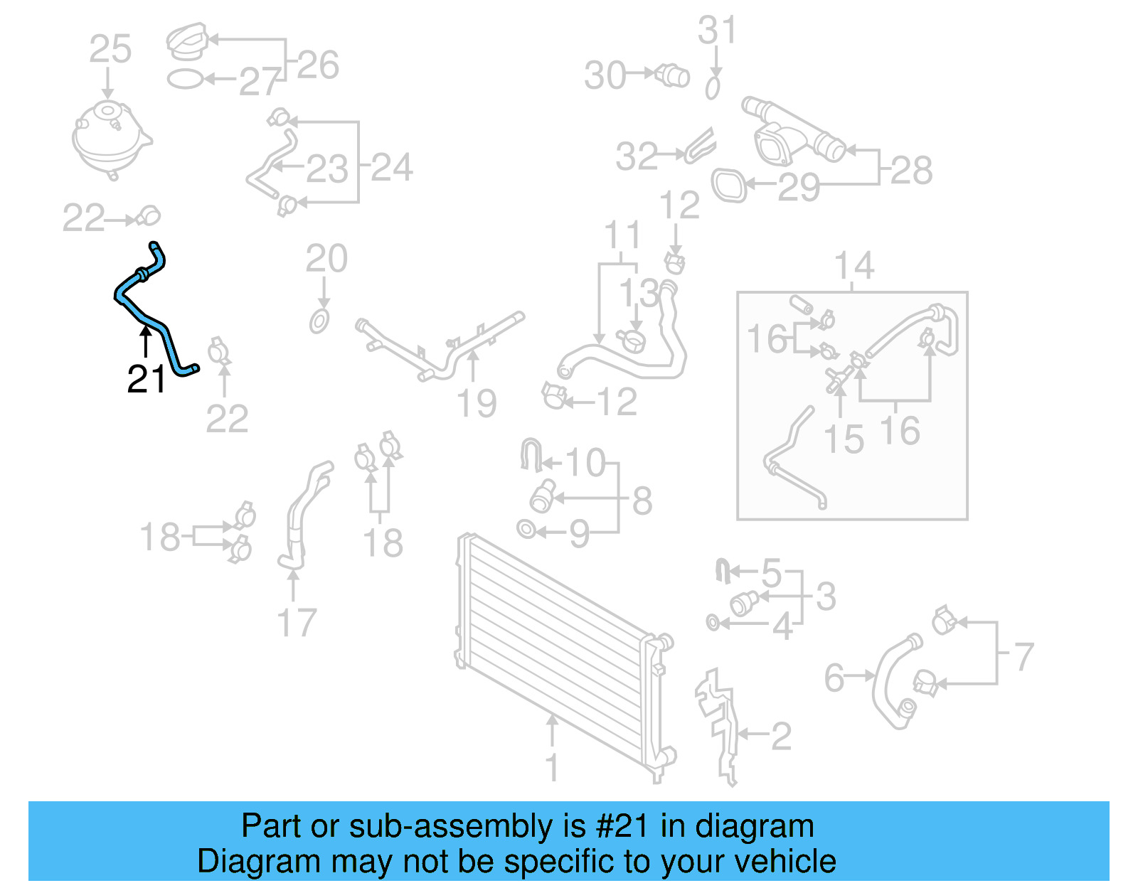 Reservoir Hose 3C0-122-109-E - View 8