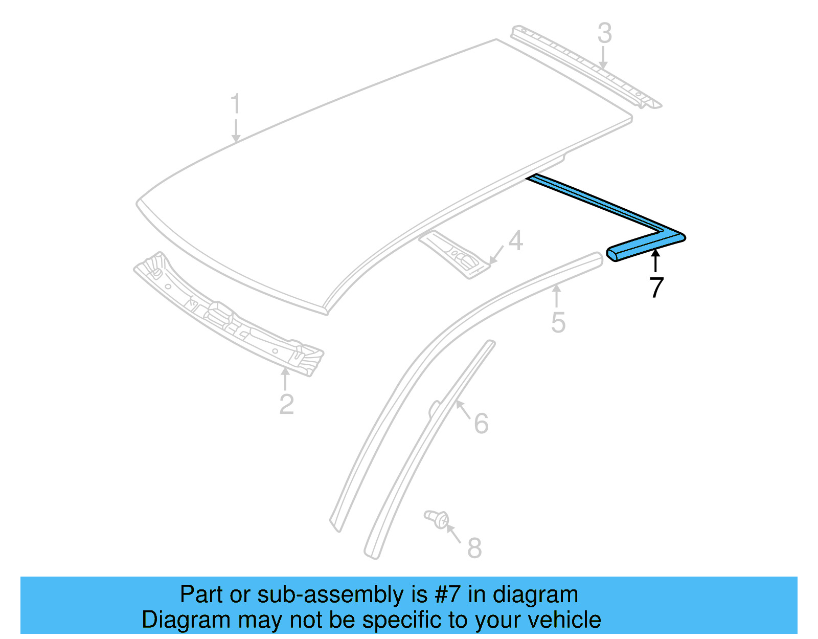 Drip Rail Cover 1J5-853-710-C-B41 - View 6