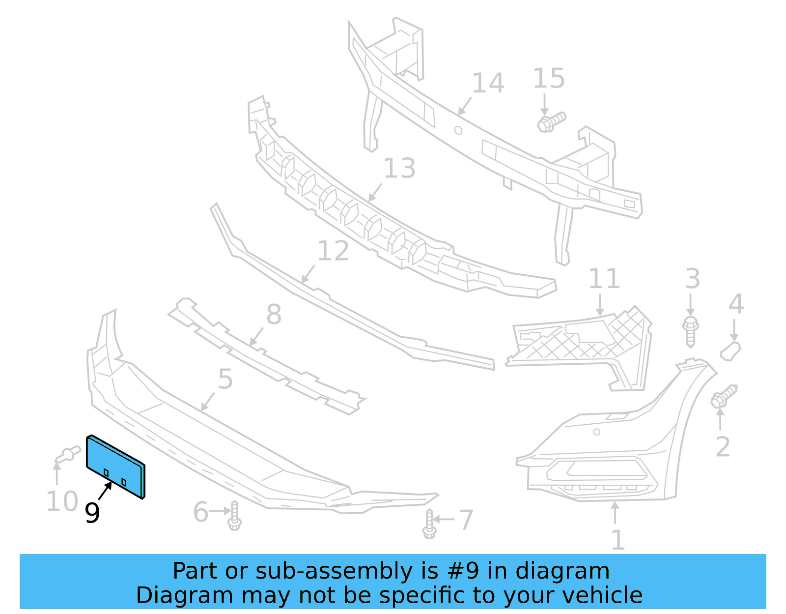 License Bracket 3G8-807-999-A - View 3
