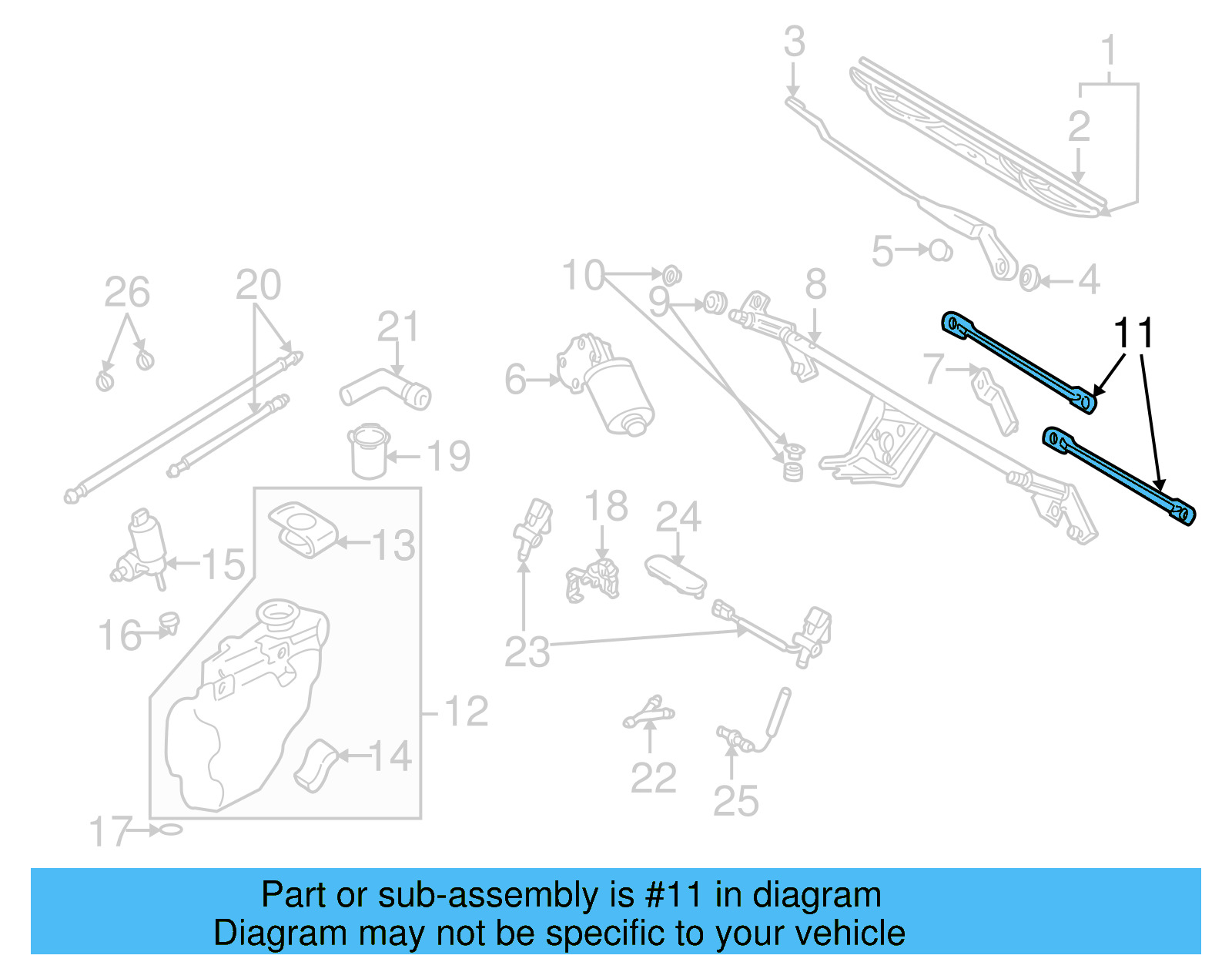 Wiper Transmission 1H0-955-325 - View 3