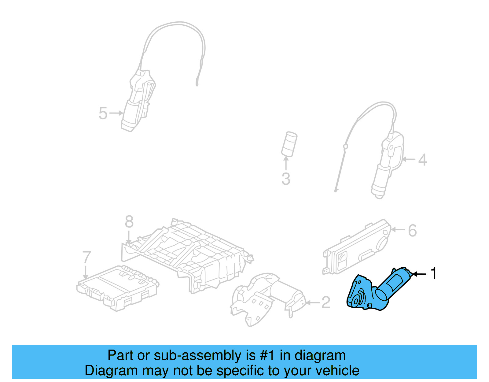Adjust Motor 7L0-959-111 - View 9
