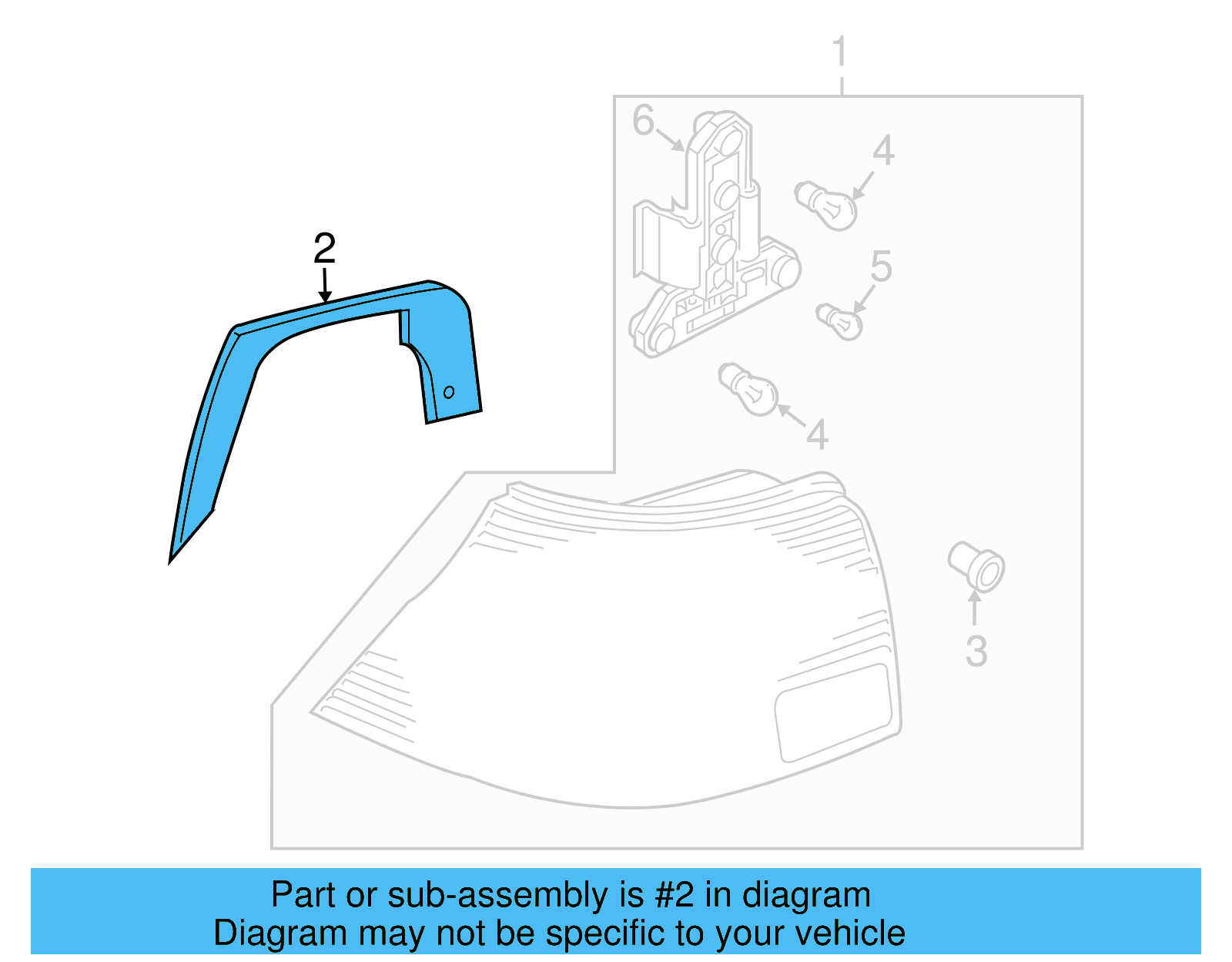 Tail Lamp Assembly Gasket 1J6-945-191 - View 5
