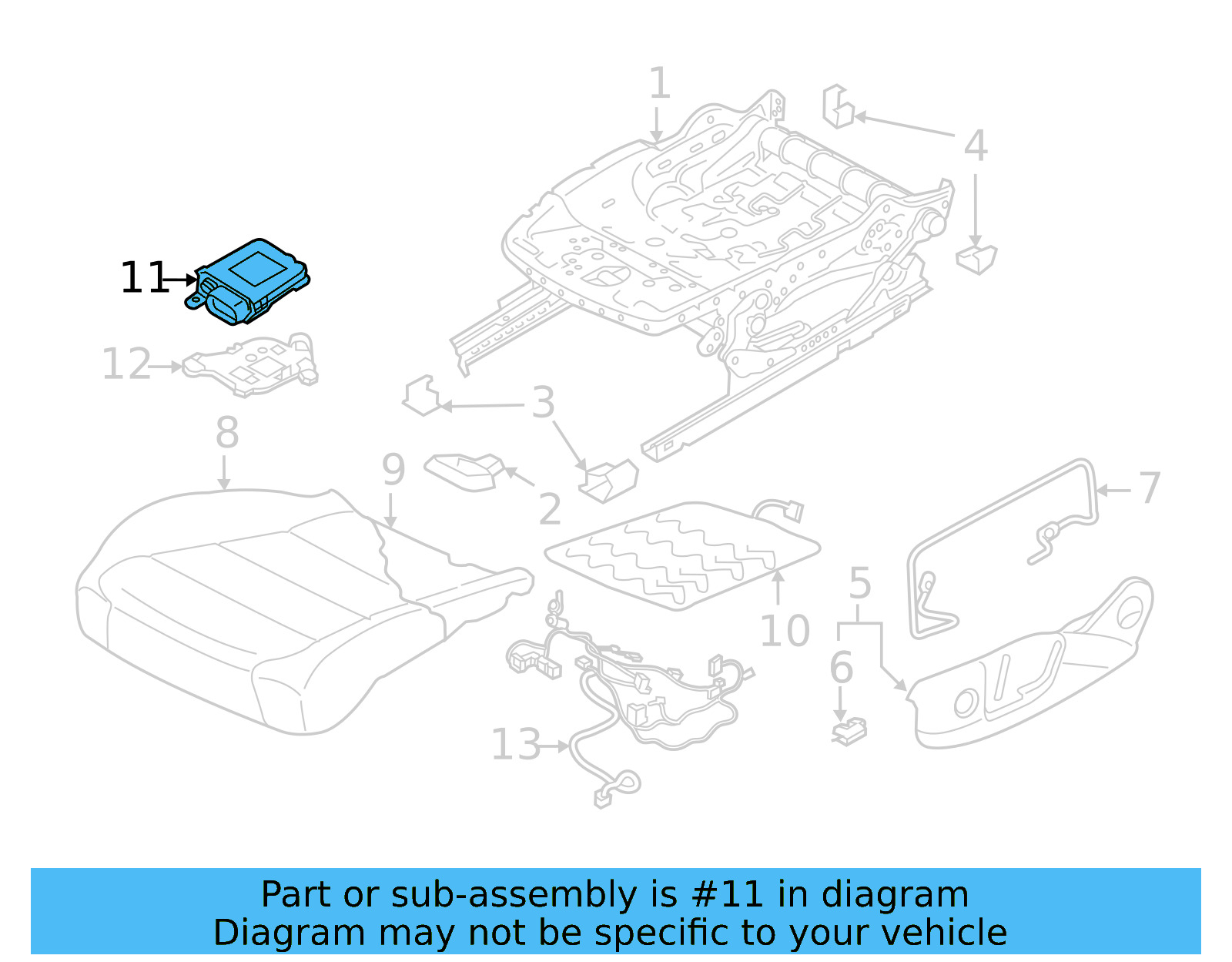 Passenger Discriminating Sensor 4M0-959-339-B-00F - View 6