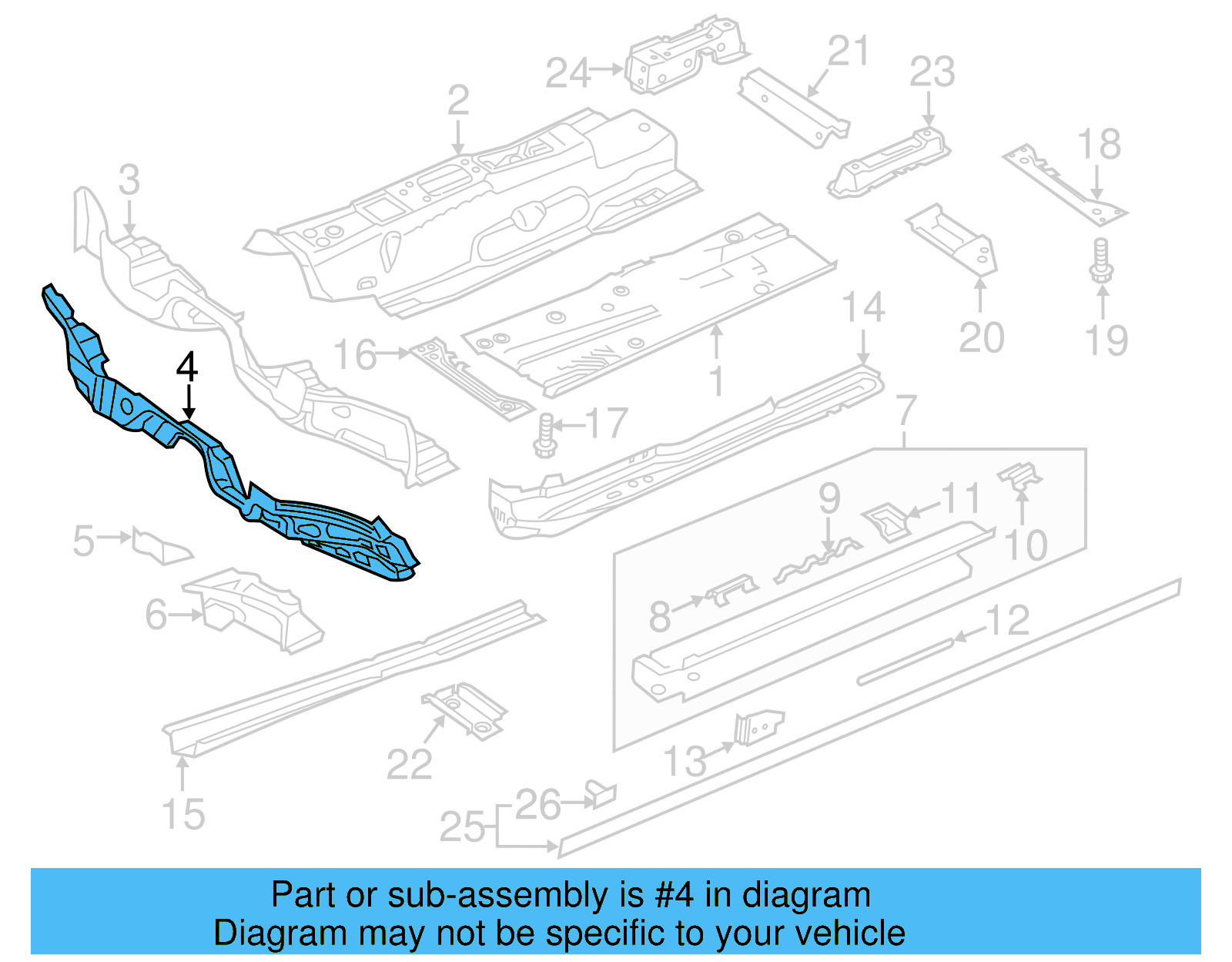 Lower Cross 3QF-803-144 - View 6