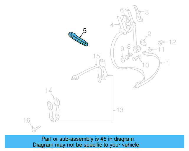 Seat Belt Assembly Spacer 705-857-790