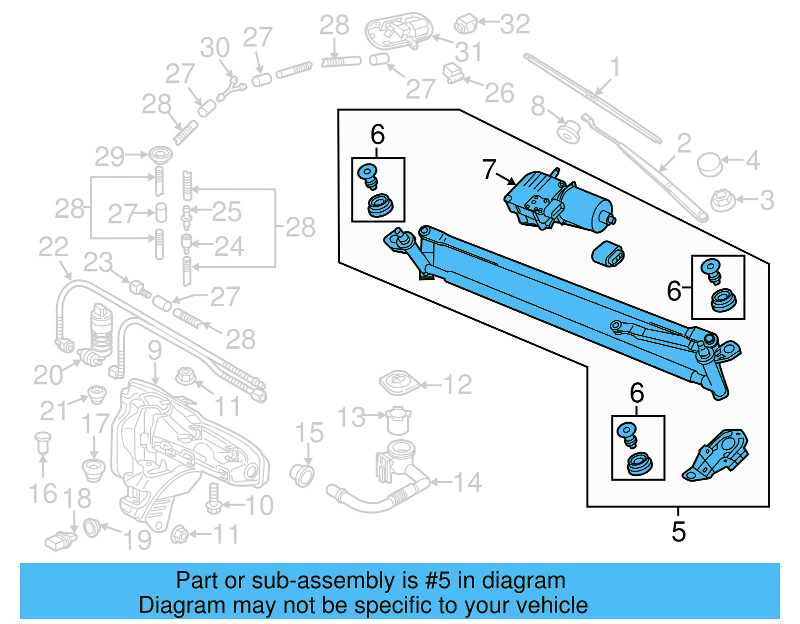 Wiper Linkage 5NN-955-023-D - View 6