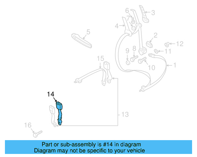 Center Seat Belt Cap 281-857-797-01C - View 14