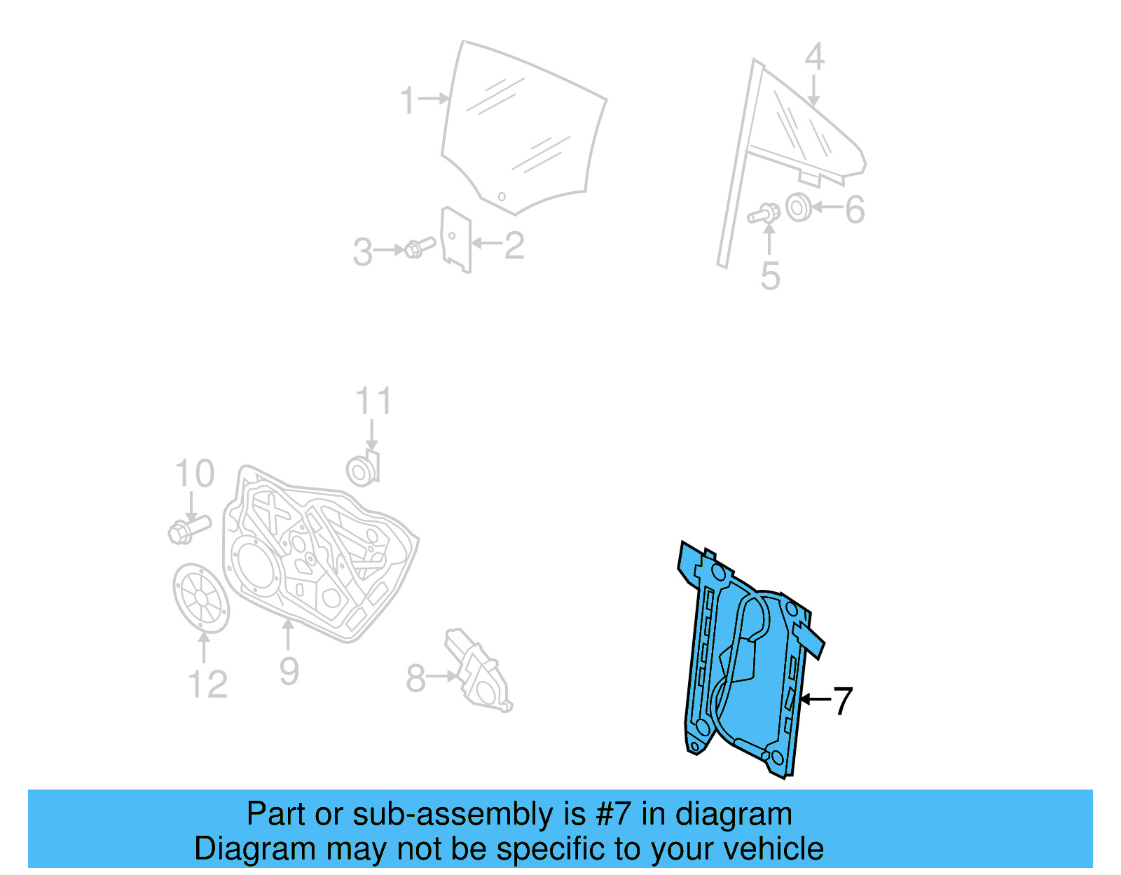 Window Regulator 3C8-839-461-M - View 5
