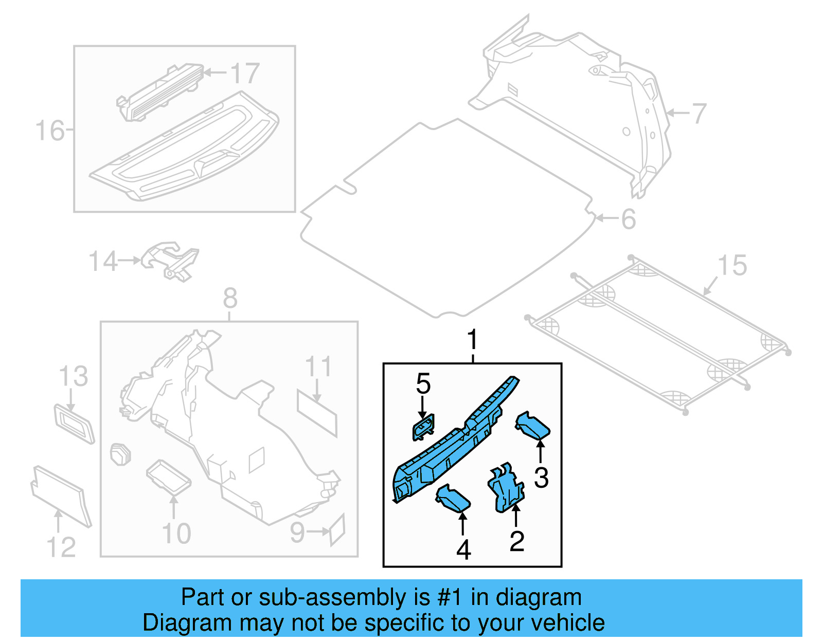 Rear Body Trim 5C6-863-459-9B9 - View 8