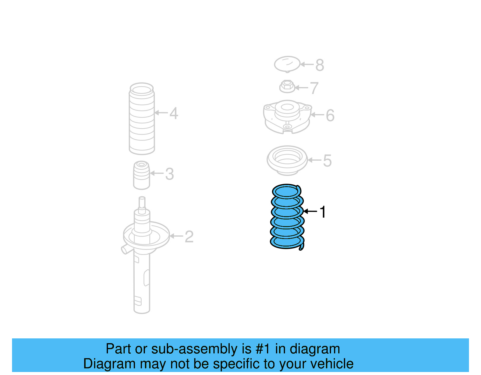 Coil Spring 1K0-411-105-FB - View 6