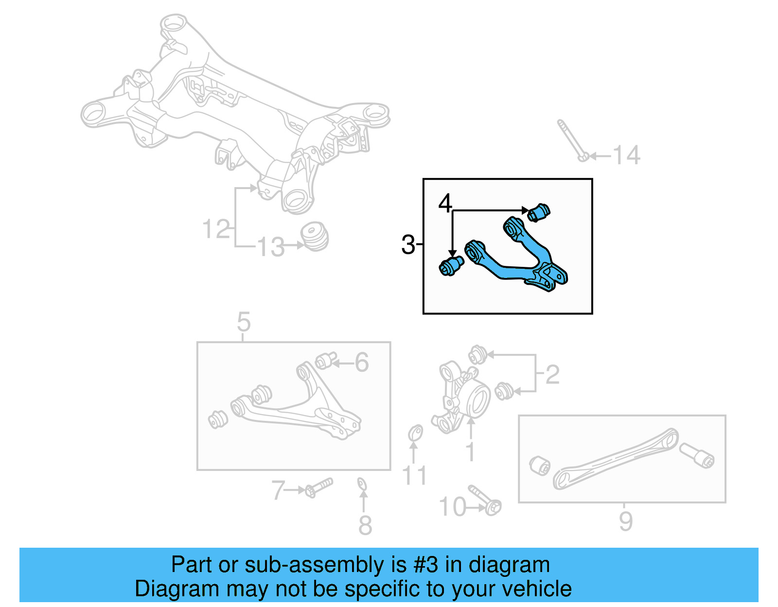 Upper Control Arm 8E0-505-323-D - View 4