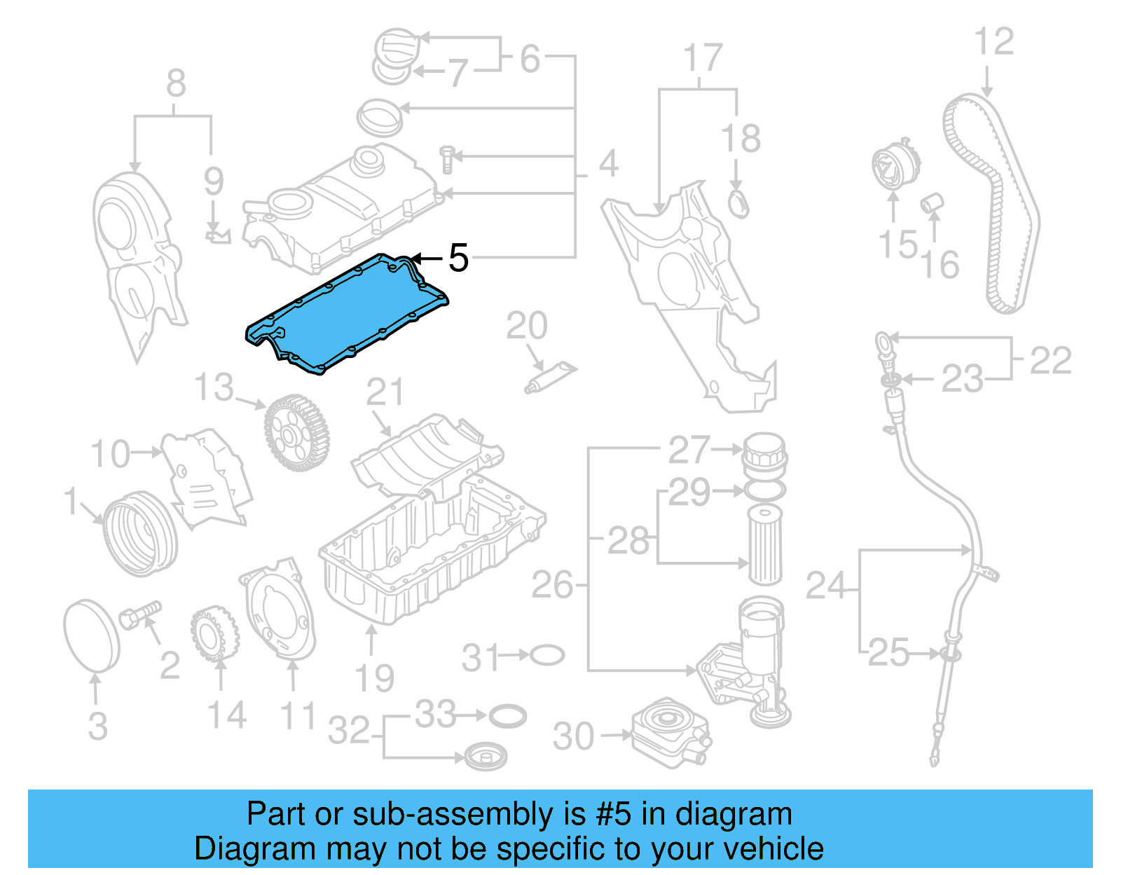 Valve Cover Gasket 03G-103-483-D - View 6