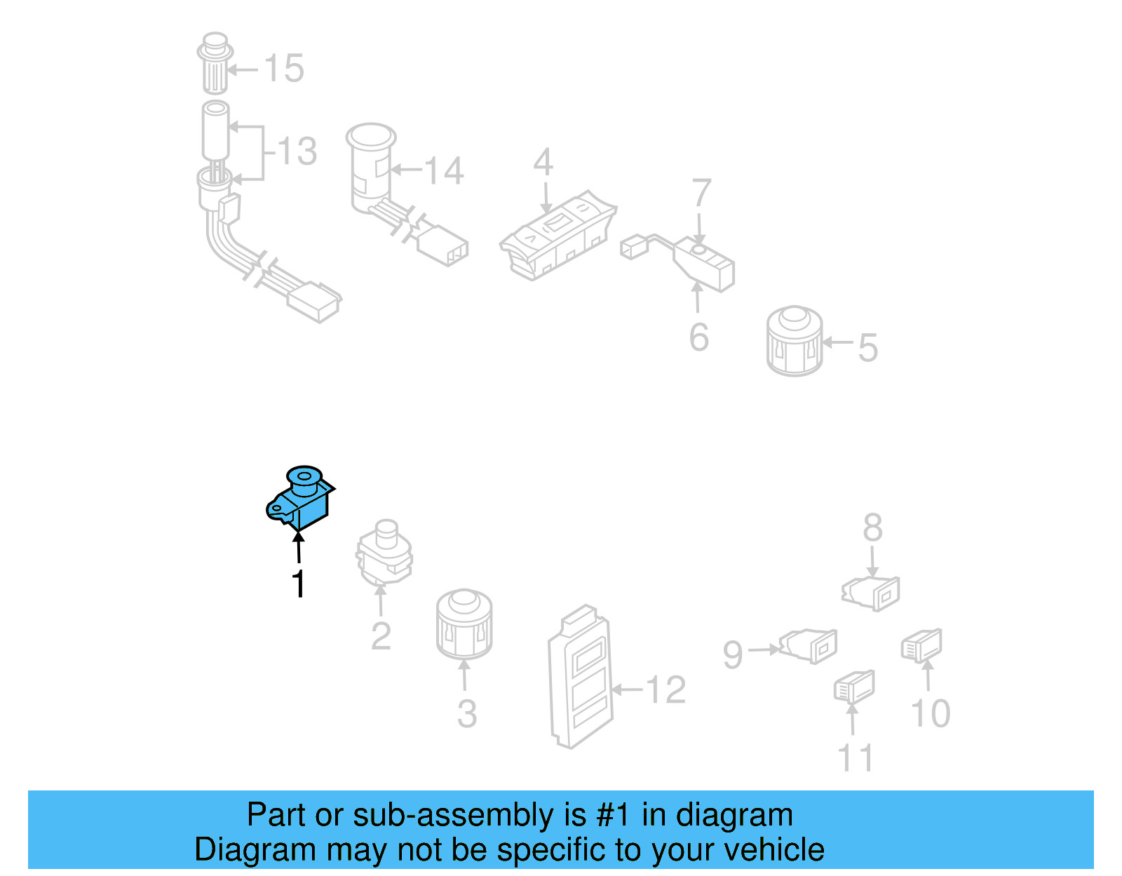 Start Button 3D0-959-839-C - View 9