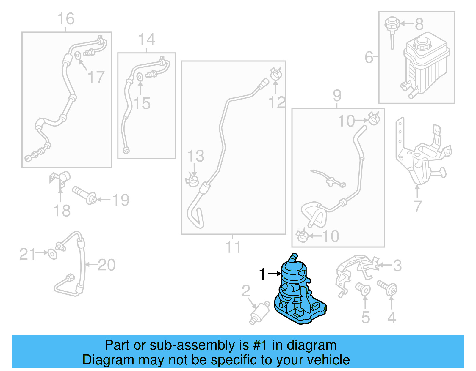Power Steering Pump 7P0-423-155-D - View 4