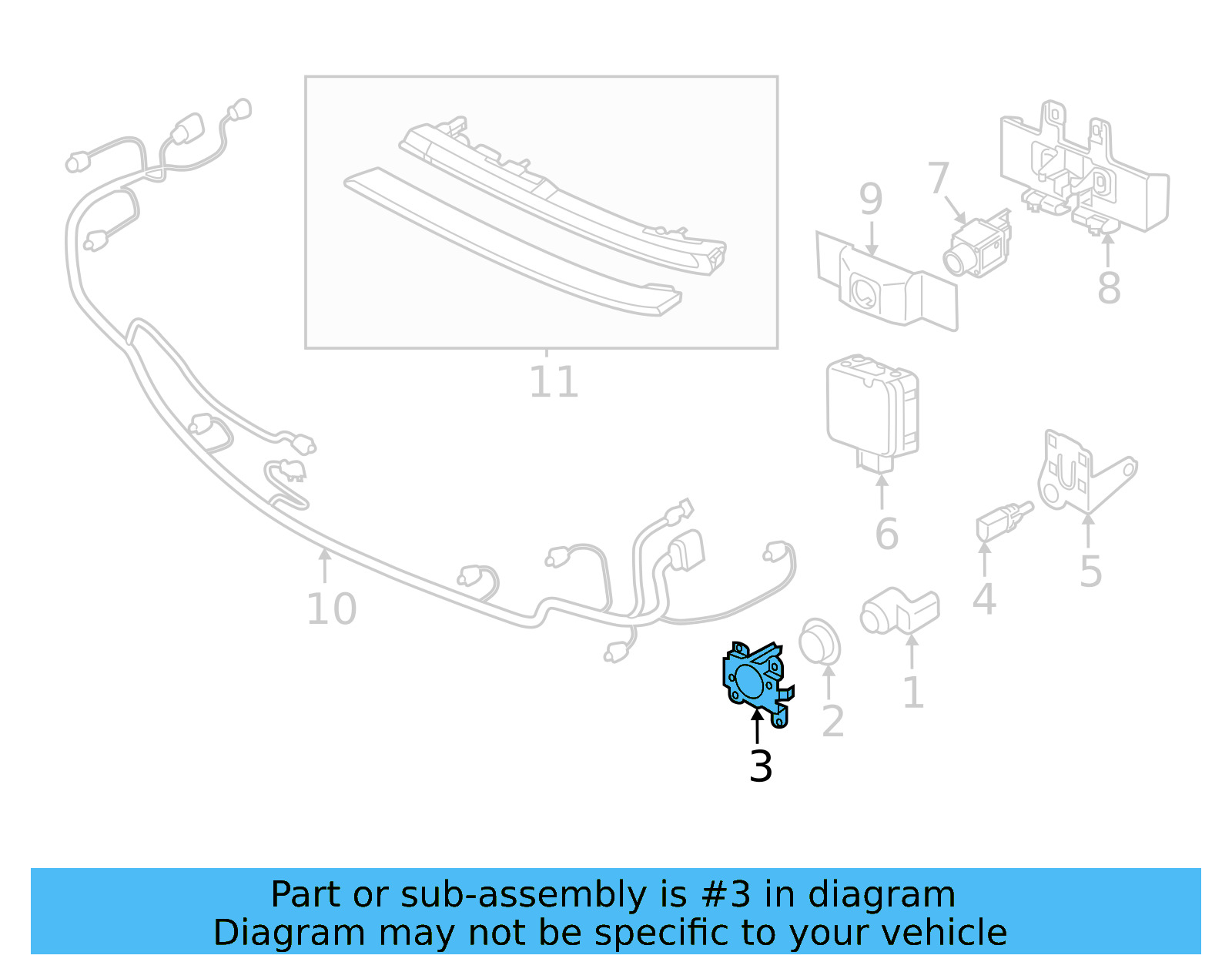 Park Sensor Bracket 3G8-919-494-B - View 7