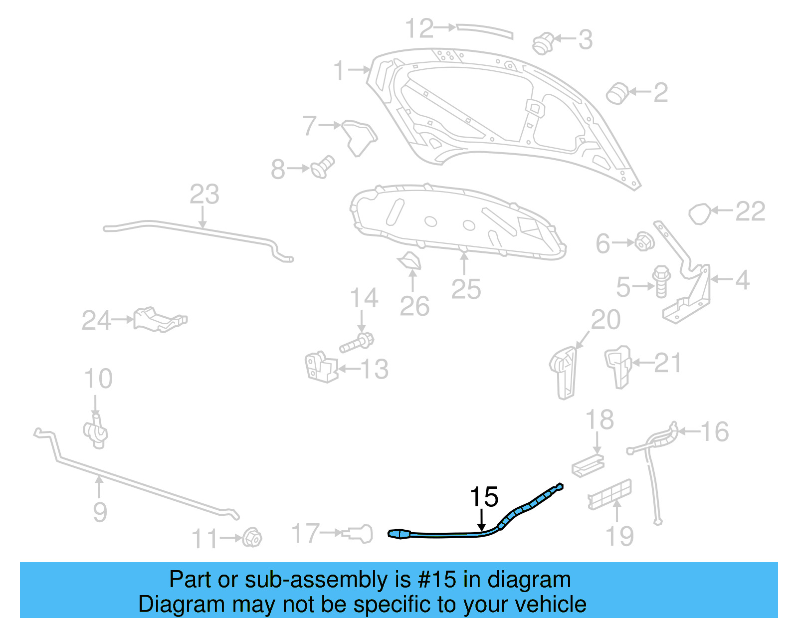 Release Cable 5C7-823-531 - View 7