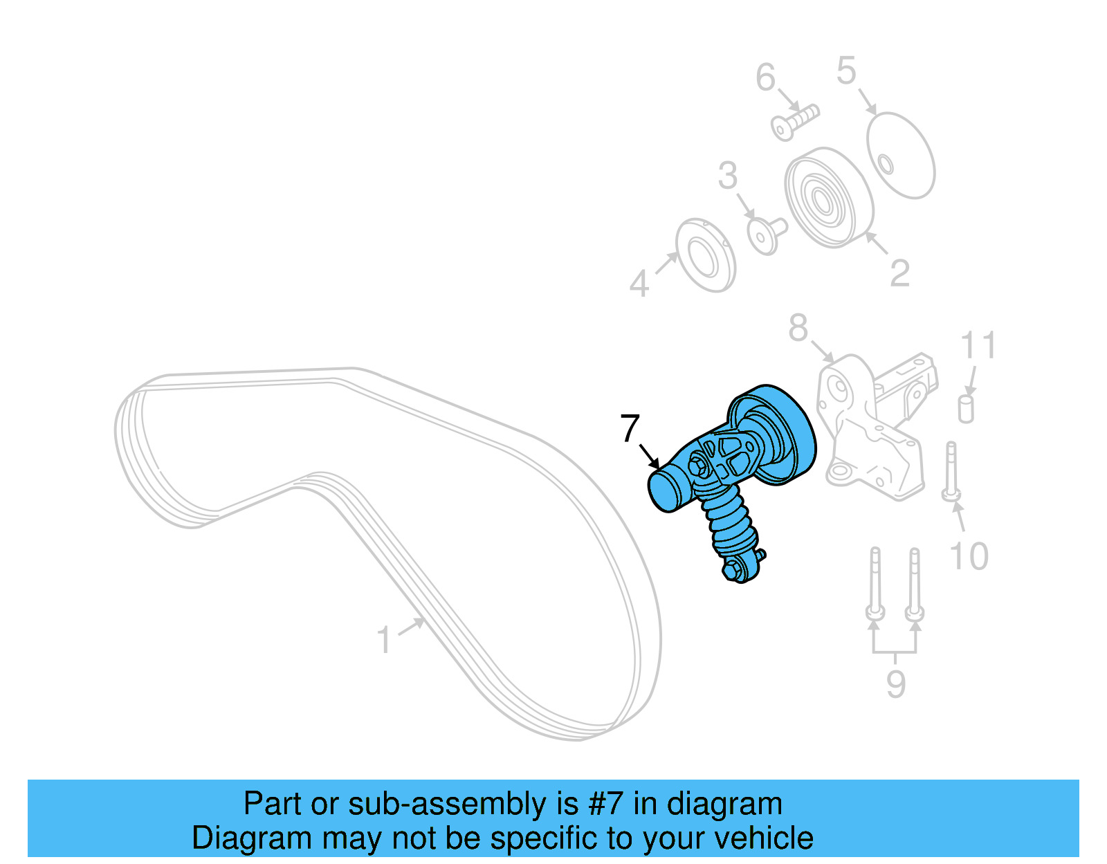 Serpentine Tensioner 079-903-133-AL - View 5