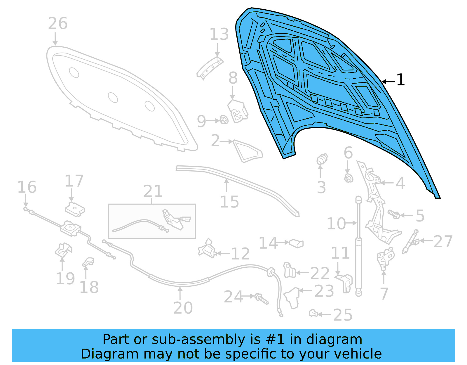 Hood 3G8-823-031-C - View 4
