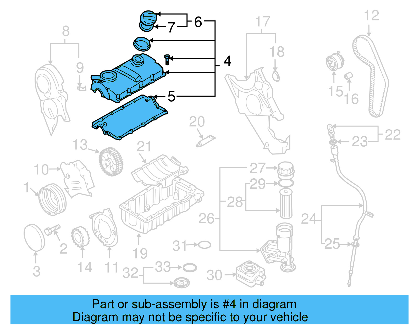 Valve Cover 03G-103-469-G - View 7