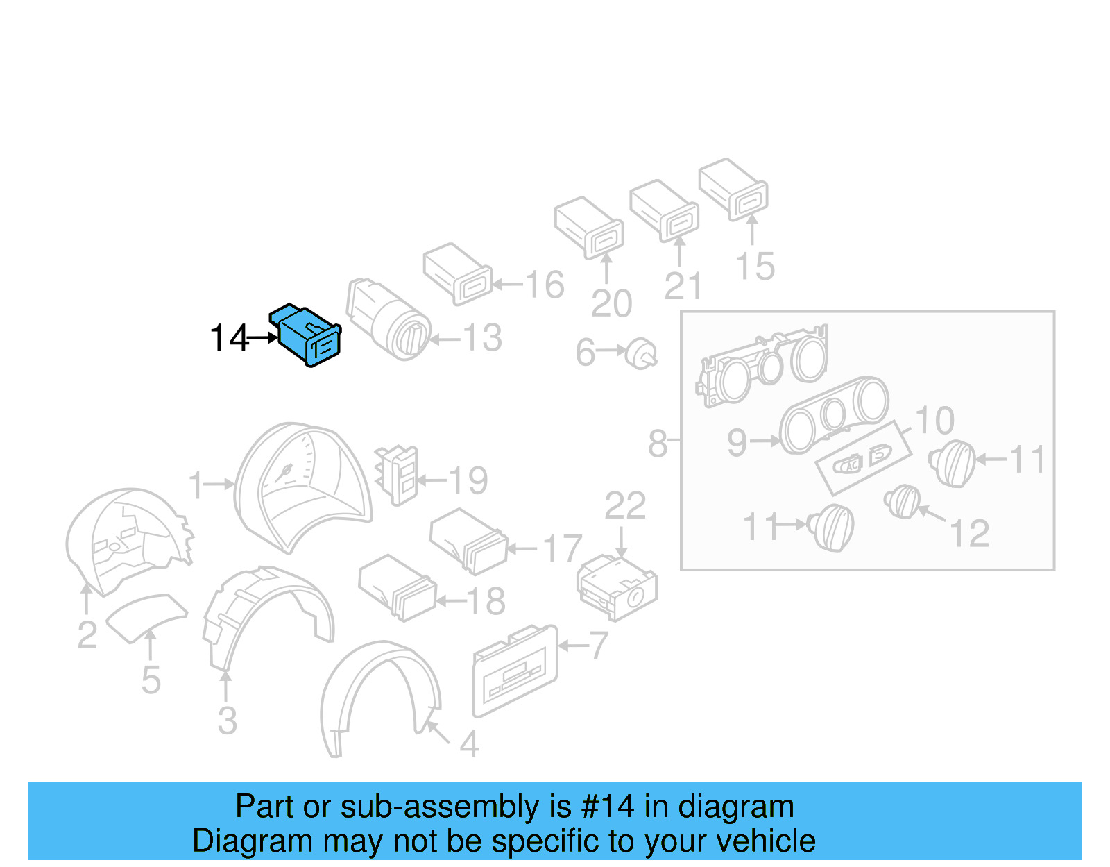 Instrument Light Rheostat 1J0-941-333-B-01C - View 14